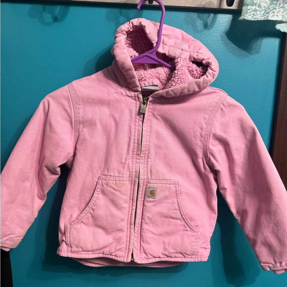 Carhartt Soft Pink Sherpa-Lined Jacket